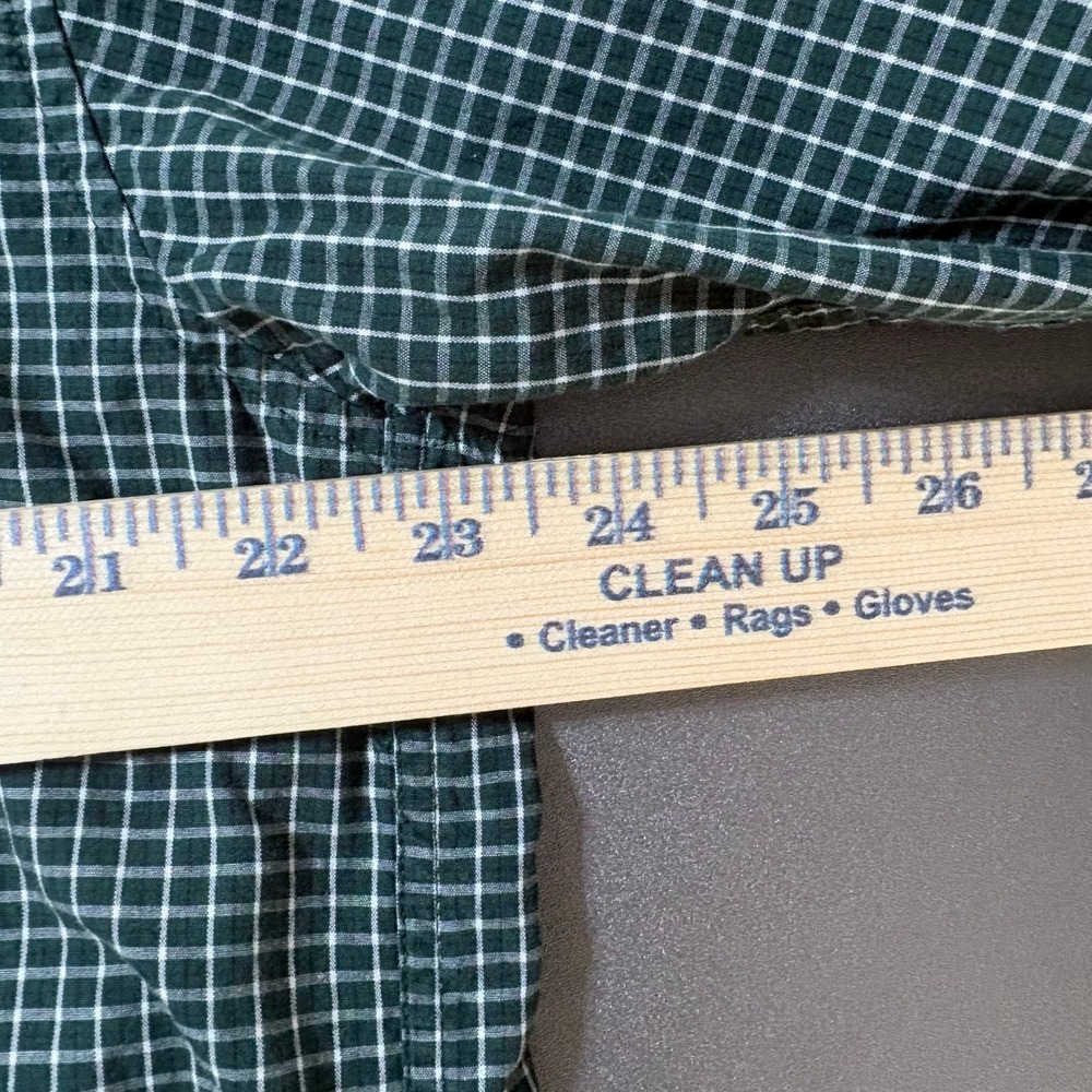 VTG Vesi Sportswear Notre Dame Mens Medium Green Check Cotton Button Down LS - Picture 7 of 10